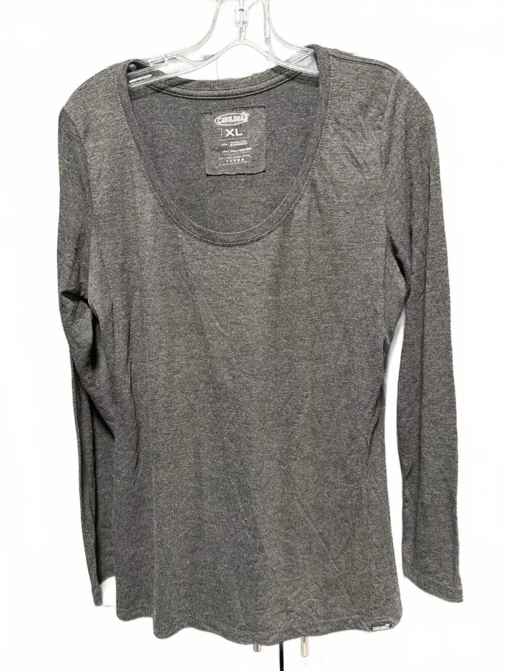 Cariloha XL Gray Long Sleeve Bamboo and Polyester Shirt
